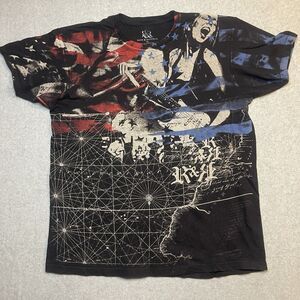 Y2K Rock & Republic Men's XL Graphic Cotton Crew Neck T-Shirt Black